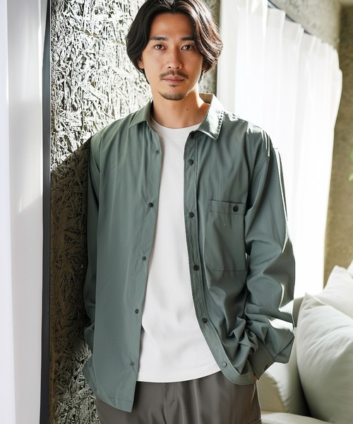 JIGGYS SHOP（ジギーズショップ） シャツ ポリエステルタフタ スナップ