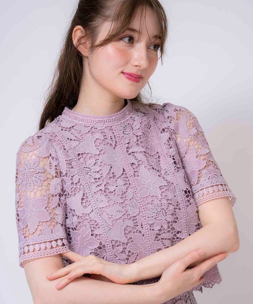 「Noela」 半袖ブラウス フリー ボルドー レディース Noela OFFICIAL WEB STORE