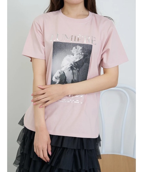 LUDIC PARK tシャツ 「接触冷感/吸水速乾/UV」フラワーフォト