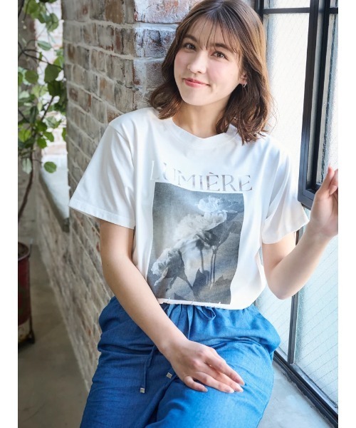 LUDIC PARK tシャツ 「接触冷感/吸水速乾/UV」フラワーフォト