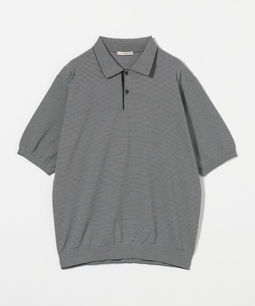 ニットポロシャツ UA COZY ーウォッシャブル・抗菌防臭ー NAVY UNITED ARROWS LTD. OUTLET｜コットン/ポリエステル モック