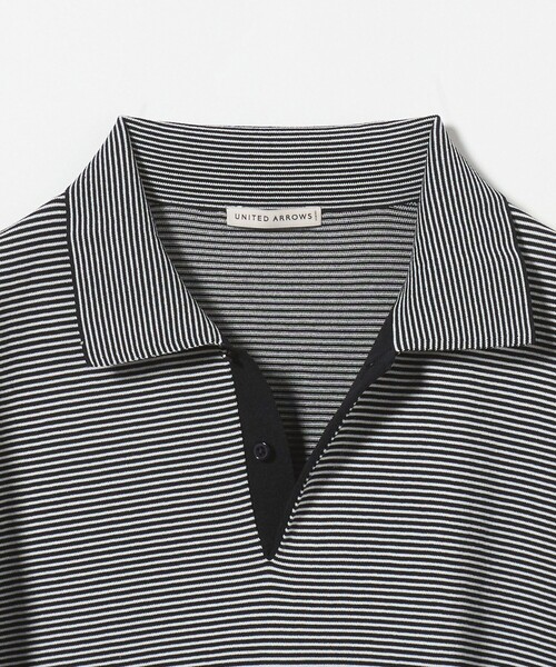 UNITED ARROWS ポロニット ナッピング ニット ポロ ‐ウォッシャブル‐