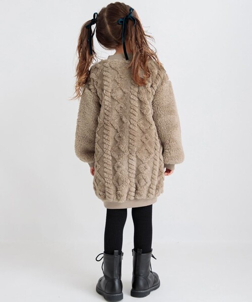 「branshes」 「KIDS」長袖ワンピース 90 ブラウン キッズ_画像3