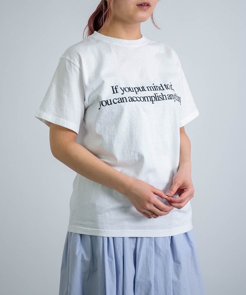 tシャツ 「D.M.G / ディーエムジー」 US天竺 SSプリントTee 「if you~/BTTF」 レディース D.M.G. tシャツ 「D.M.G / ディーエムジー」 US天竺 SSプリント
