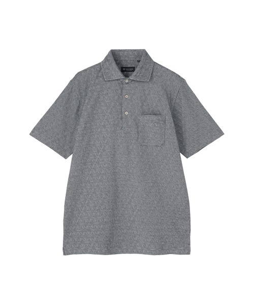 BRICK HOUSE by TOKYO SHIRT ポロシャツ 半袖 ビズポロ 幾何学模様ジャ