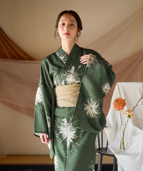 mideal 浴衣 original floral pattern yukata / オリジナル花柄