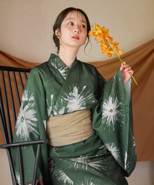 mideal 浴衣 original floral pattern yukata / オリジナル花柄