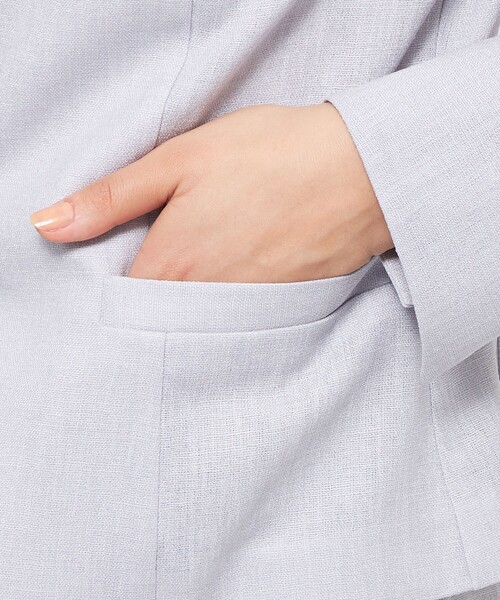 大幅値下げ【美品】EPOCAスーツ　ノーカラージャケット　ストレッチ EPOCA（エポカ） ジャケット ノーカラージャケット スラブストレッチ