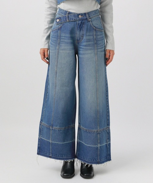 [BAYFLOW] обработка Denim брюки MEDIUM sax голубой женский 