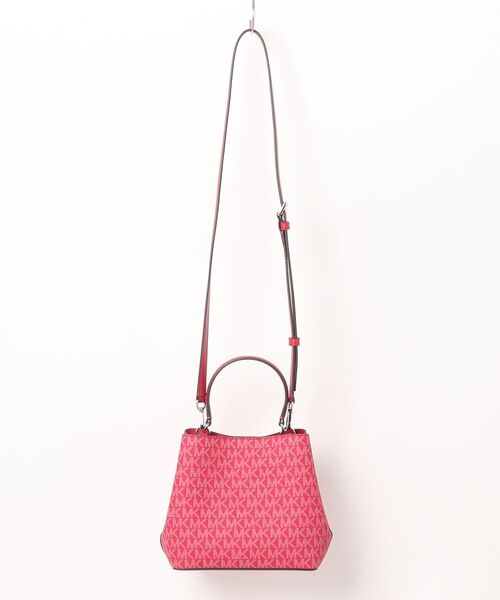 MICHAEL KORS クロスボディ ピンク ジャガード ショルダー バッグ MICHAEL KORS クロスボディ ピンク ジャガード ショルダー