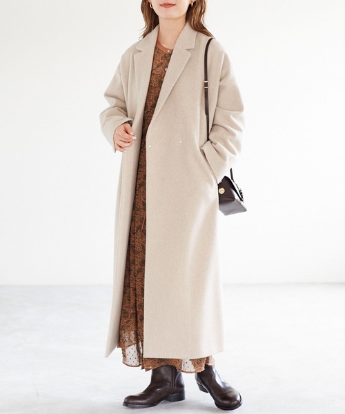 「SLOBE IENA」 チェスターコート 40 グリーン レディース_画像3