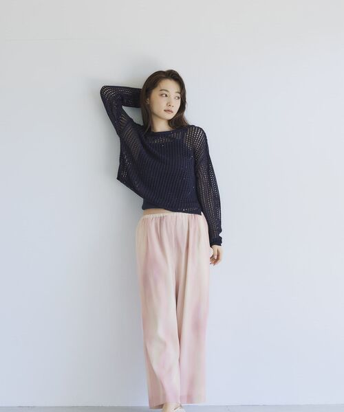 パンツ グラデーションマーブルイージーパンツ 「低身長・小柄女性」 レディース_5