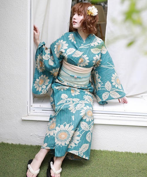 【最高級綿麻浴衣】向日葵(ひまわり)柄涼し黒麻の上品浴衣◆呉服店購入◆大人ゆかた ひまわり 浴衣のおすすめ人気商品一覧 通販 - Yahoo!ショッピング