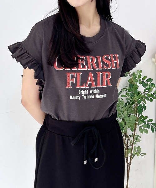 INGNI（イング） tシャツ 袖フリルロゴTシャツ レディース : ZOZOTOWN
