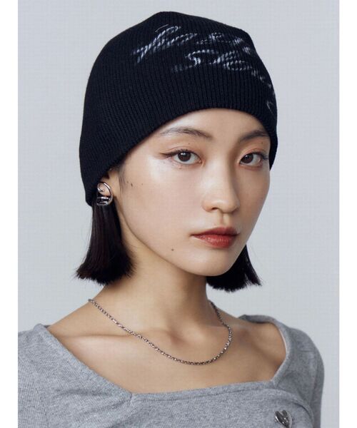 EMODA（エモダ） ニット帽 ニットキャップ グラフィックプリント