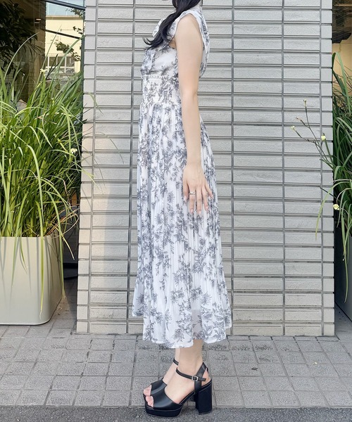 NOMAE ワンピース リボンタイフラワーワンピース : ZOZOTOWN