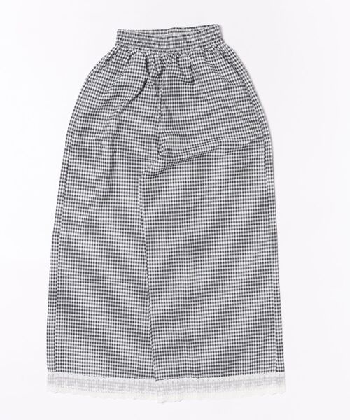URGE：（アージコロン） パンツ 「URGE：」チェック柄 裾レース ロング