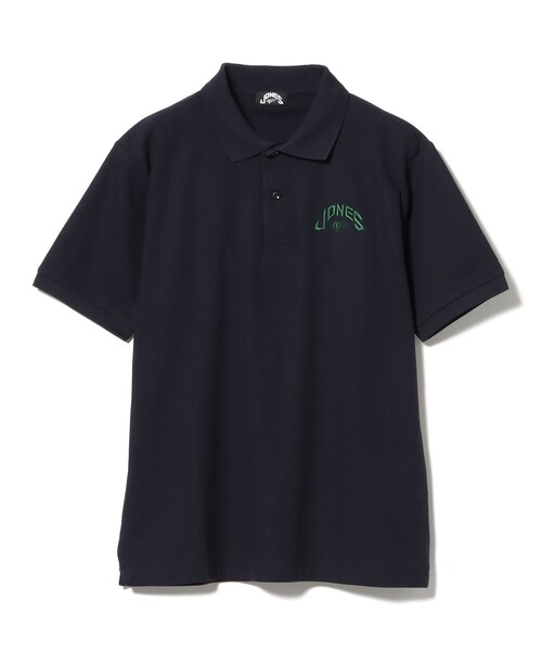 【未使用】BEAMS GOLF ポロシャツ（ホワイト×ネイビー定価17,600円 BEAMS GOLF ポロシャツ 「別注」JONES / バックプリント メンズ