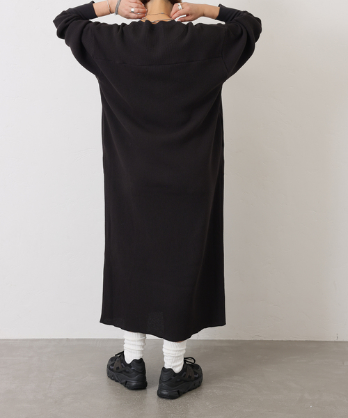 journal standard luxe ◆ワッフル ヘンリーネックワンピース ワッフル ヘンリーN-ワンピース（ワンピース）｜journal standard luxe