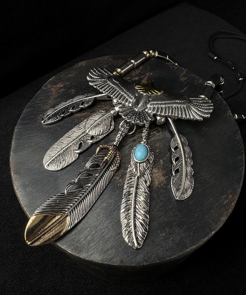 CALIFORNIA OUTFITTERS ネックレス 7D49 ネイティブ イーグル フェザー