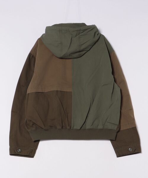 Desigual ブルゾン アウター パッチ付きフードジャケット メンズ