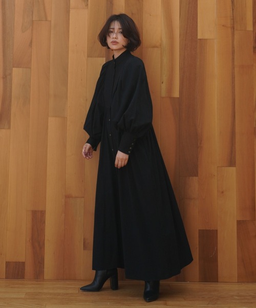 Etre Tokyo ワンピース ブラック エトレトウキョウ レーシーニット