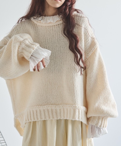 Libra Cue（リブラ キュー） ニット セーター バルーンスリーブニット