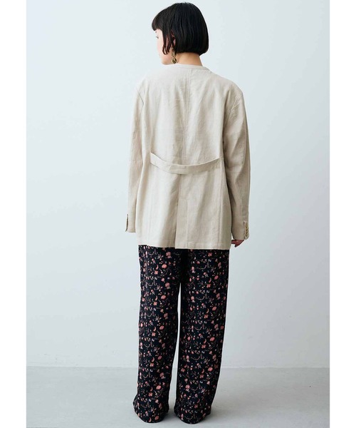 「MEDE19F」 ノーカラージャケット MEDIUM ブラウン レディース_画像5