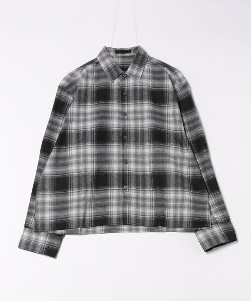 シャツ a.p.o.v. オーバーサイズ短丈チェックネルシャツ メンズ