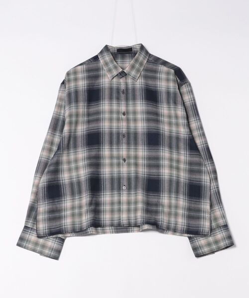 シャツ a.p.o.v. オーバーサイズ短丈チェックネルシャツ メンズ