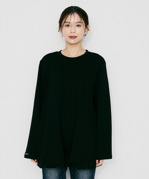 お値下げ　【YENN】バルーンチュニックプルオーバー　ブラック新品未使用品 UNTITLED（アンタイトル） チュニック 「YENN」バルーンチュニックプル