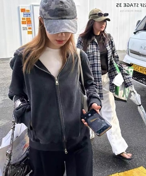 FUNdaysion パーカー ダブルジップパーカー レディース : ZOZOTOWN