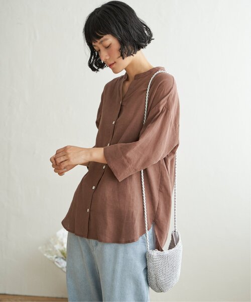 「LBC」 長袖シャツ M ブラウン レディース_画像2