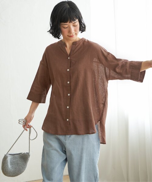 「LBC」 長袖シャツ M ブラウン レディース_画像3