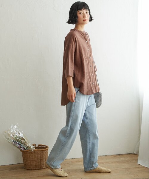 「LBC」 長袖シャツ M ブラウン レディース_画像4