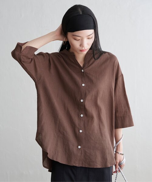 「LBC」 長袖シャツ M ブラウン レディース_画像7