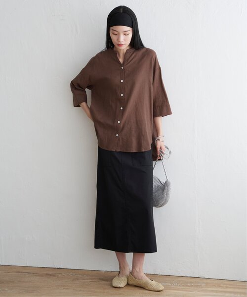 「LBC」 長袖シャツ M ブラウン レディース_画像8