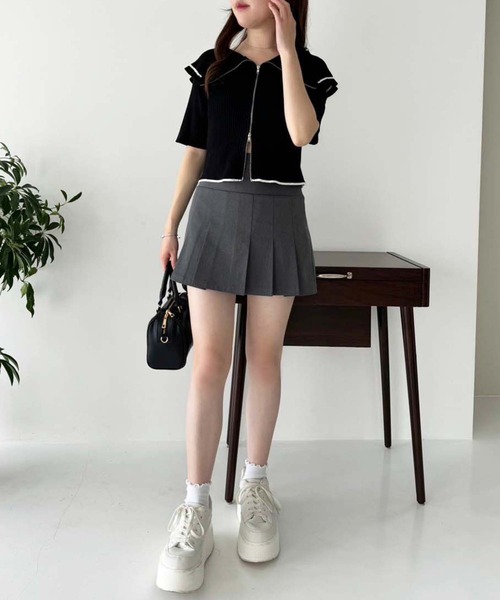 「one after another NICE CLAUP」 半袖ニット FREE ベージュ レディース_画像4
