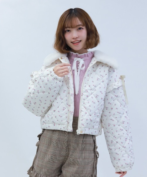 axes femme POETIQUE ダッフルコート コート ハートキルティングコート