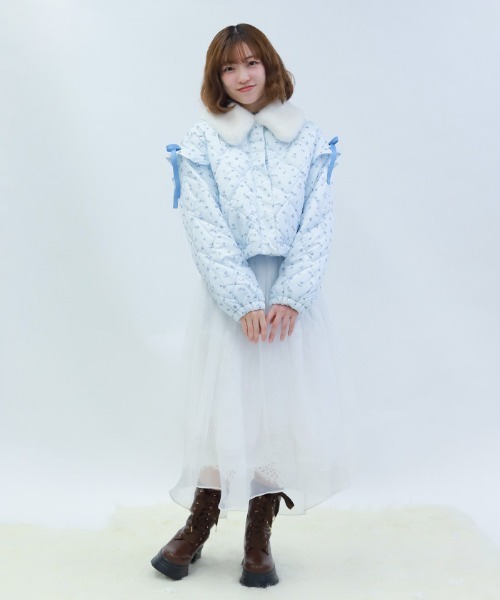 axes femme POETIQUE ダッフルコート コート ハートキルティングコート