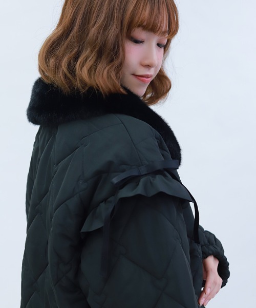 axes femme POETIQUE ダッフルコート コート ハートキルティングコート