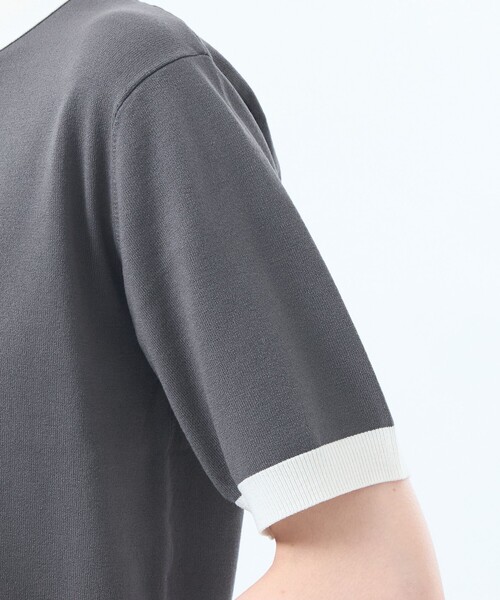 MACKINTOSH PHILOSOPHY(マッキントッシュフィロソフィー) 半袖セーター サイズ38 L レディース美品  - グリーン×白 ハイネック MACKINTOSH PHILOSOPHY（マッキントッシュフィロソフィー） 半袖ニット