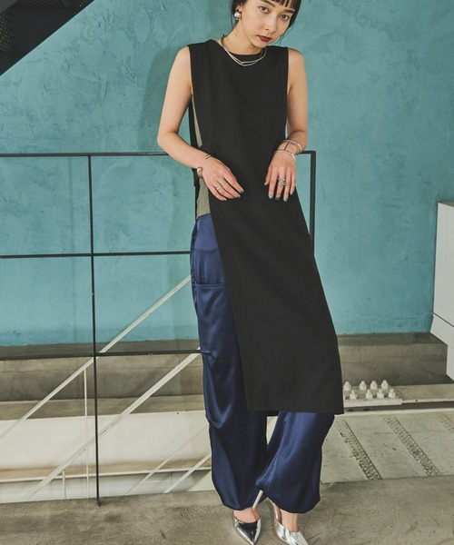 「AIC.」 ノースリーブワンピース FREE カーキ レディース_画像7