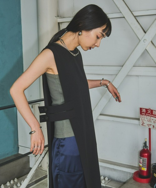 「AIC.」 ノースリーブワンピース FREE カーキ レディース_画像8