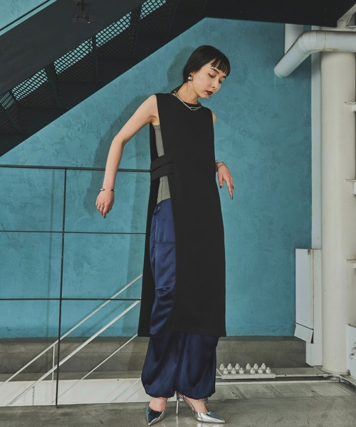 「AIC.」 ノースリーブワンピース FREE カーキ レディース_画像9