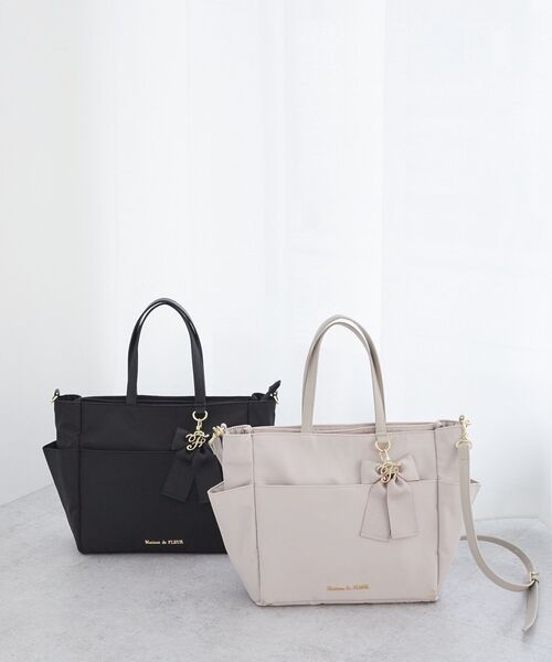 Maison de FLEUR（メゾンドフルール） トートバッグ 撥水加工リボン