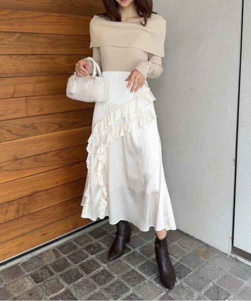 「NOELA」 ドッキングワンピース M ブラック レディース