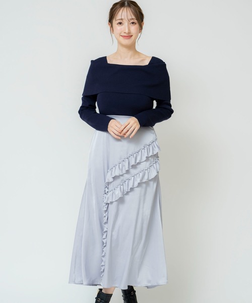 「NOELA」 ドッキングワンピース M ブラック レディース