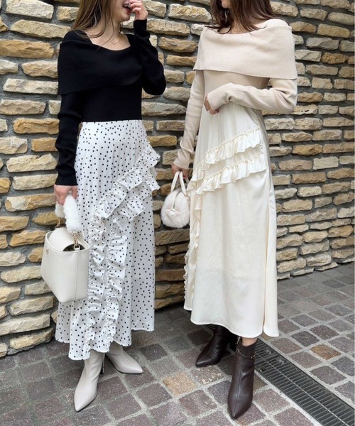 「NOELA」 ドッキングワンピース M ブラック レディース