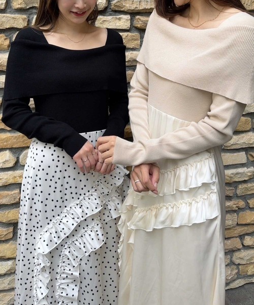 「NOELA」 ドッキングワンピース M ブラック レディース